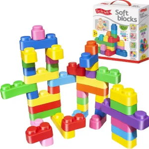 -Super Soft Building Blocks for Toddlers Ages 1-3 Years– Teaches & Enhances Creativity and Fine Motor Skills- STEM Building Set - 42 Pieces