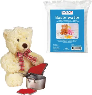 04509-1K – Complete Set of Plush Toy, Flori Bear, Approx. 26 cm, Incl. 100 g Cotton, for Making and Cuddling