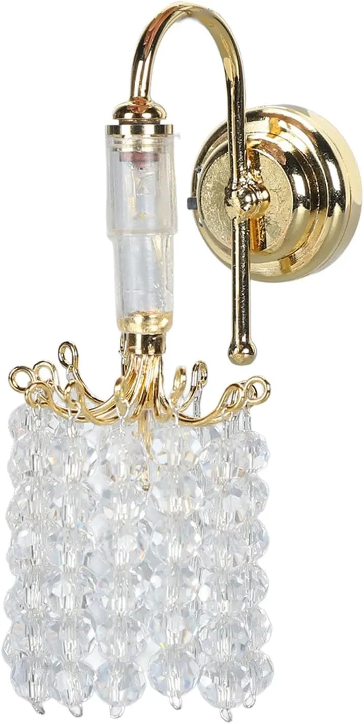 1: 12 Wall Lamp, Miniature Furnitures Dollhouse LED Wall Sconces for DIY