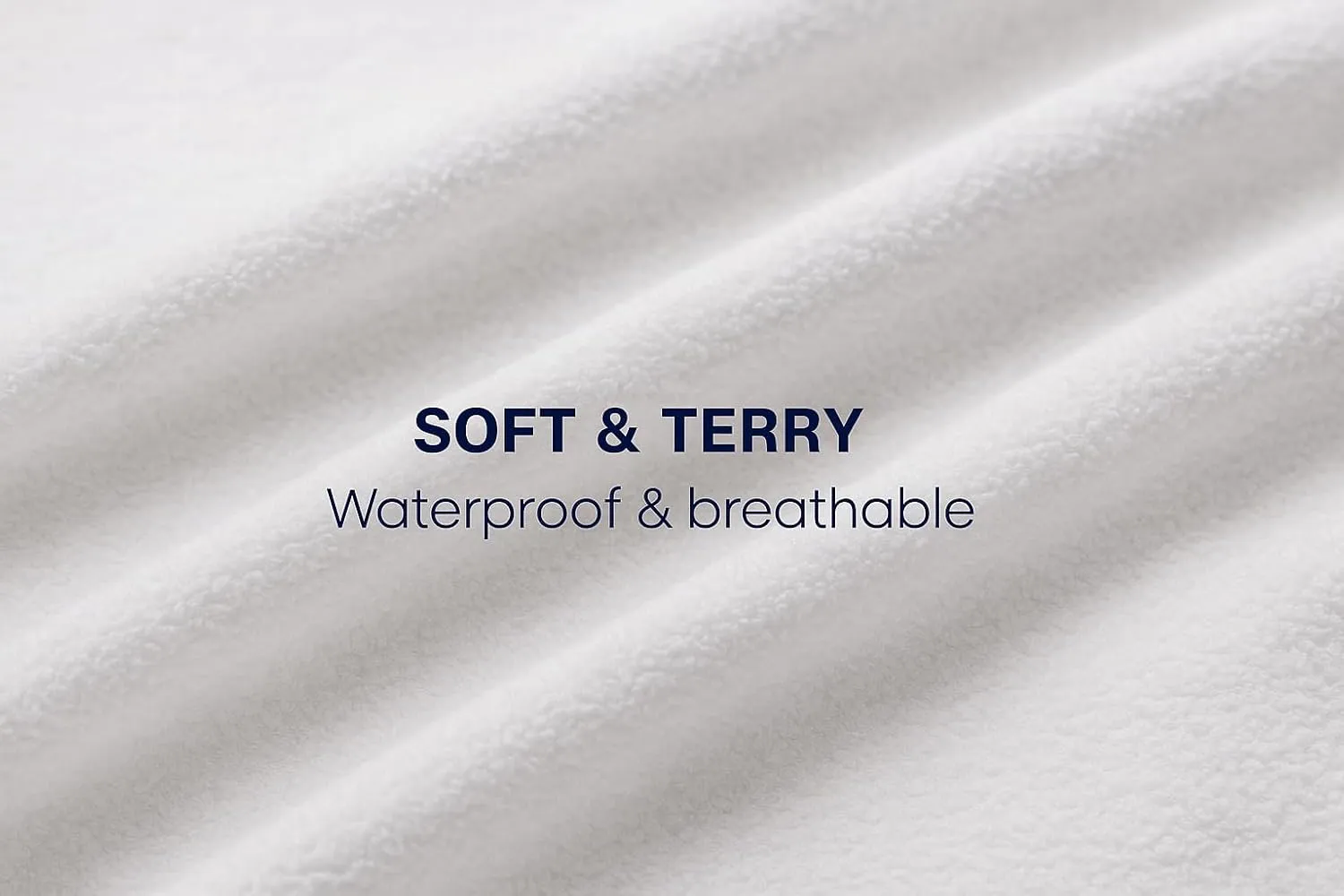 1 Pc Flex Head King Waterproof Mattress Protector for Sleep Number Adjustable Beds, 100% Terry Cotton, Fitted Style 34" Half Split Mattress Cover, Fits Upto 16 Inch Deep Pocket, 78" x 80, White