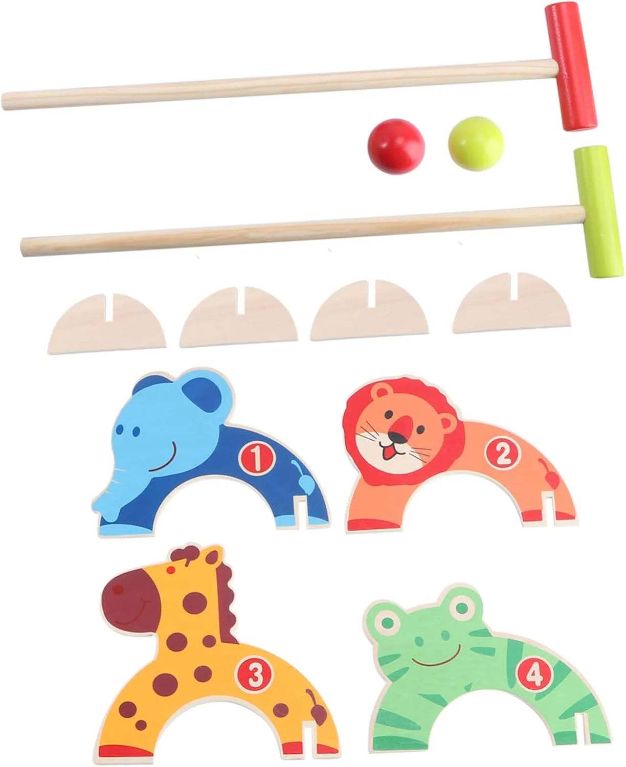 1 Set Cartoon Croquet for Interactive Outdoor Fun with Balls Creative Design for Engaging Play for Childrens Birthdays and Outdoor Activities