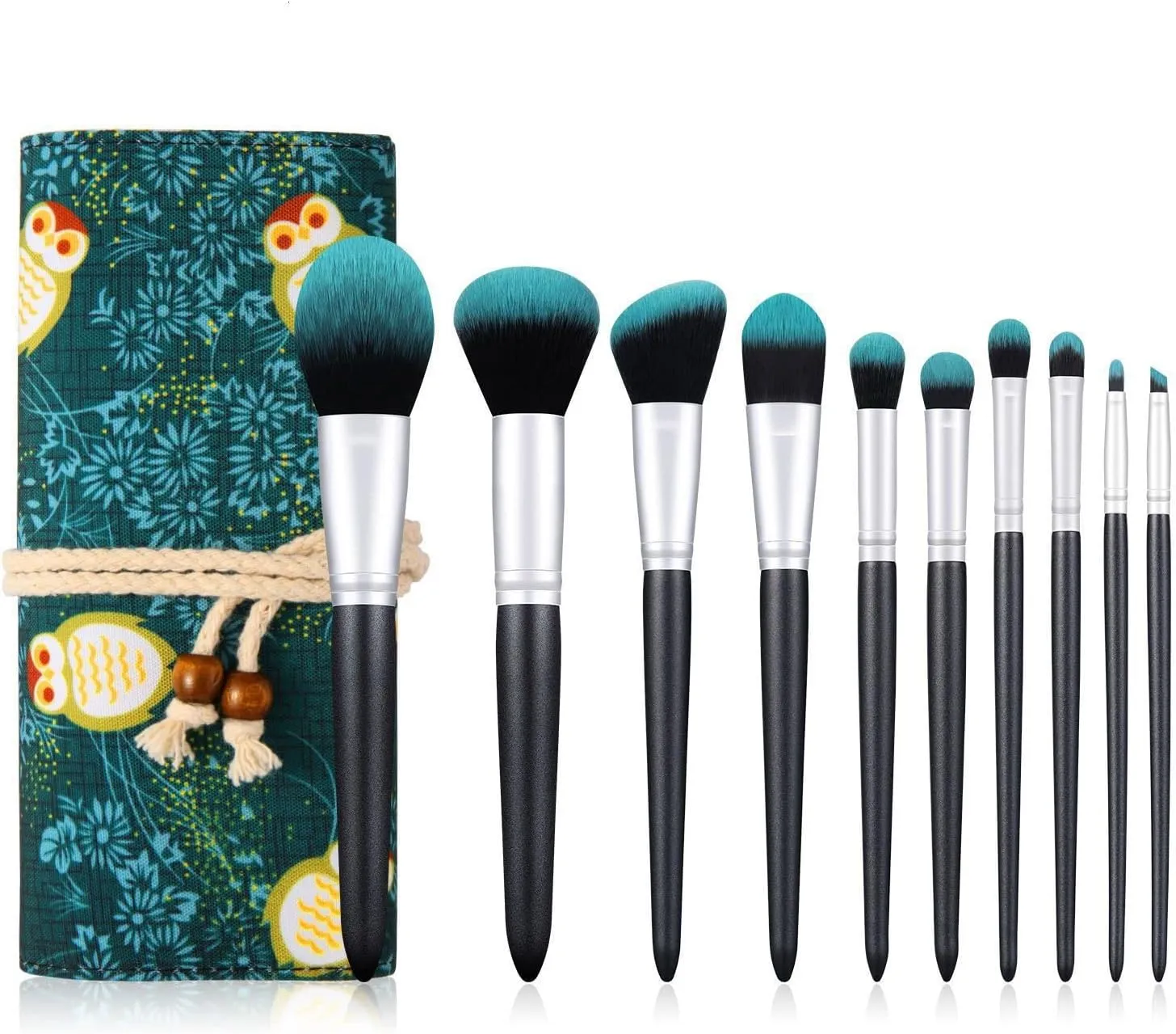 10 PCS Firefly Makeup Brushes Set with Bag Eye Shadow Foundation Powder Contour Make Up Brush Cosmetic Beauty Tool Kit Gift of Choice for mom, Wife or Female Friend.