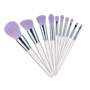 10-piece Makeup Brush Set Kit Beginner 5 Eyeshadow Face Makeup Tools Acrylic Crystal Handle Portable Beauty Tools
