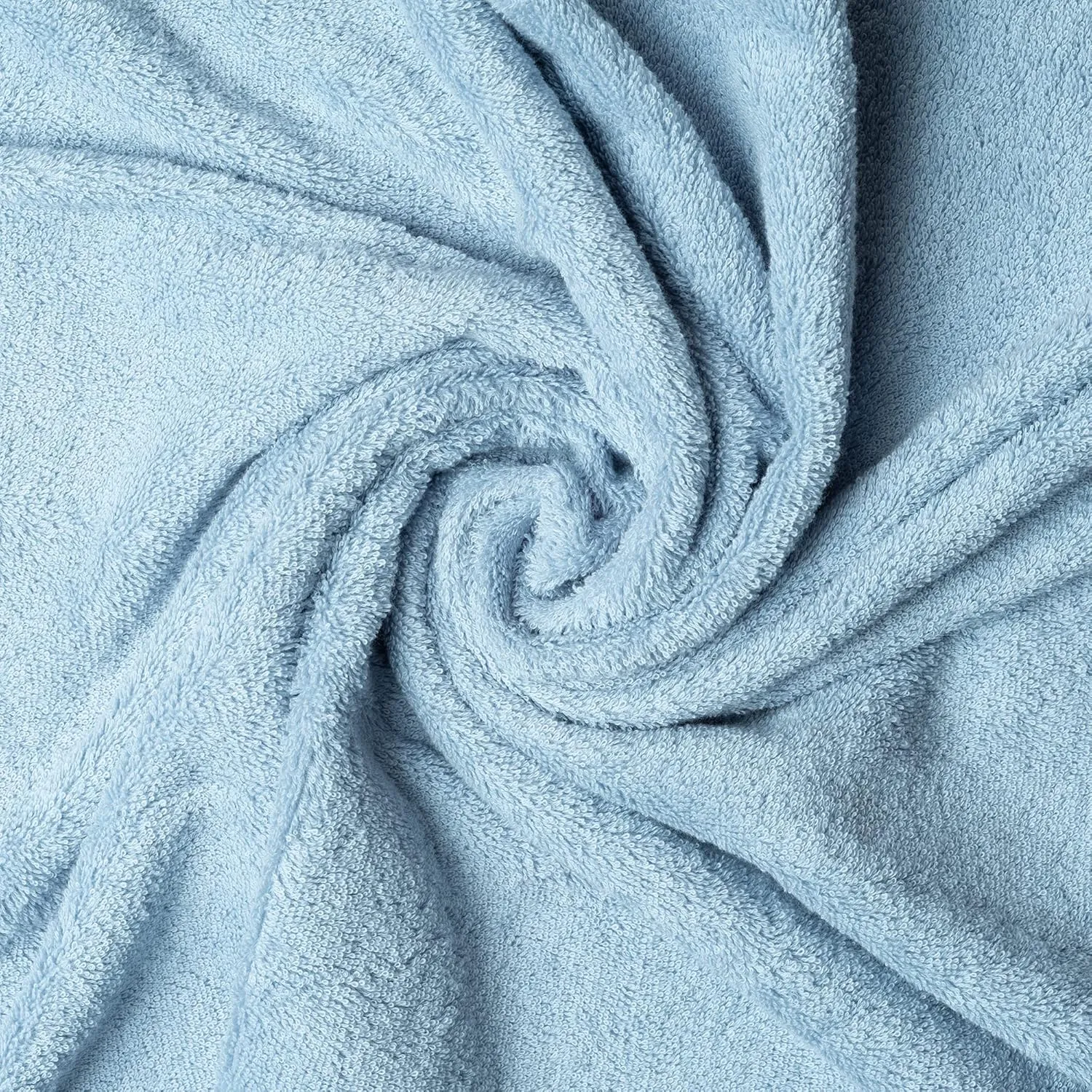 100% Cotton Washcloths for Bathroom, 4-Piece 12x12 in Wash Cloth Set, Turkish Small Hand Towels, Soft Rags for Face and Body, (Blue Washcloths)