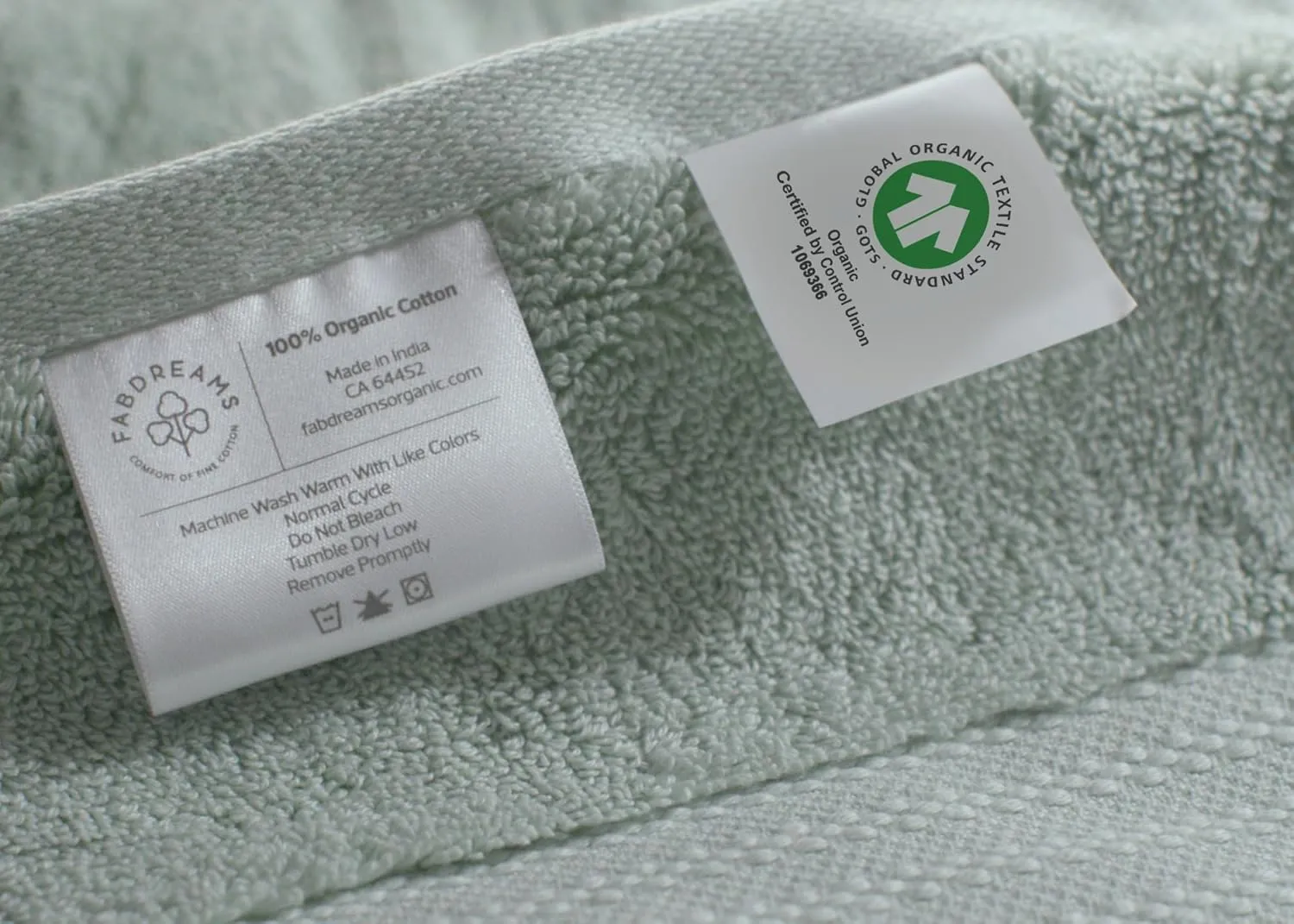 100% Organic Cotton Bath Towel Set | Bathroom Luxury Towel Set of 6 | GOTS Certified | Hotel Premium Towels | 700 GSM | 2 Bath Towels 30 x 56 | 2 Hand Towels 16 x 30 | 2 Wash Cloths 13 x 13 | Green