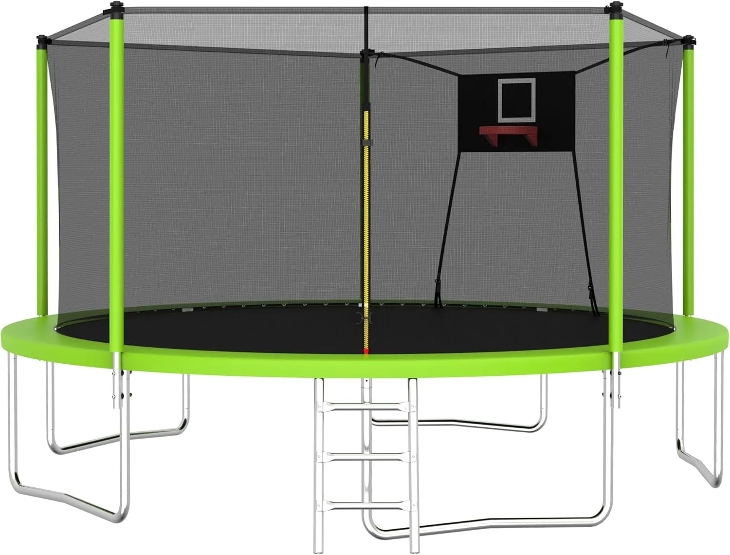 1000 LBS 14FT Outdoor Trampoline with Basketball Hoop & Safety Enclosure Net - ASTM Approved, Heavy-Duty Recreational Trampoline for Kids & Adults