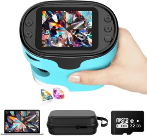 1000X Pocket Microscope for Kids - 4K 2.0" Screen, Digital Mini Scope with Slides Kit, Rechargeable Lab Handheld Portable Microscopes for Kids 4-12 Students Teens