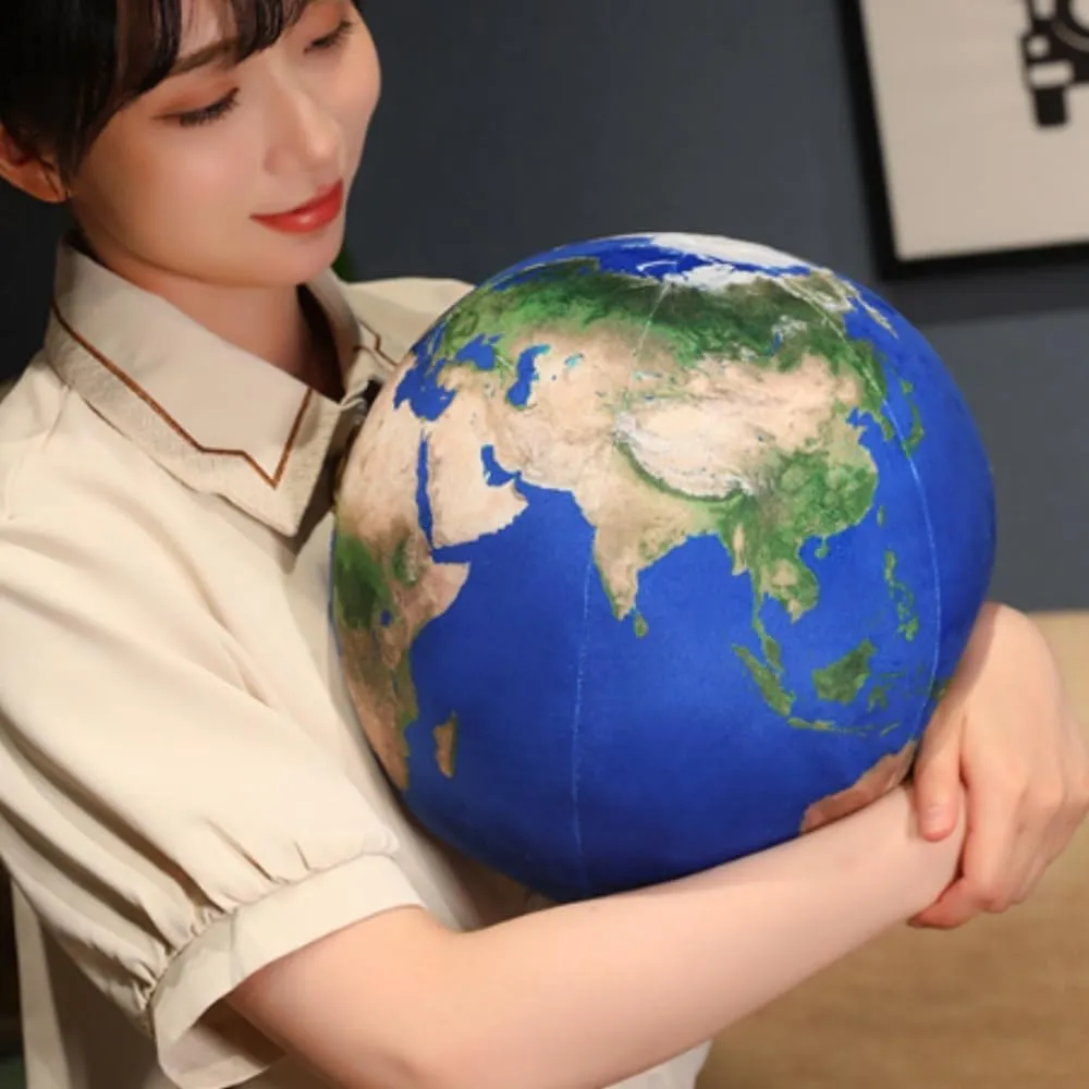 10.6Inch Super Cute Sun Plush Soft Pillow, Soft and Realistic Earth, Moon, Sun, Stuffed Plush Toy for Learning Science, Astronomy, Space, Blue Planet, Toy (Earth)