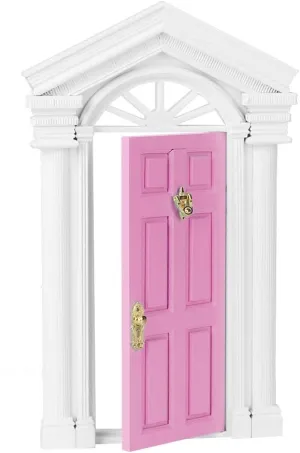 1:12 Dollhouse Wooden Door, Miniature Little Mini Fairy Wood Birch Door Doll House Decoration Accessory Cargostrap Doll House(¡ê?
