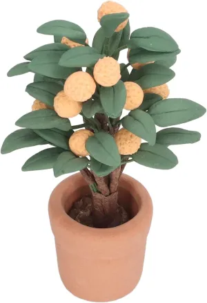 1:12 Scale Dollhouse Miniature Bonsai Plant Potted Clay Ceramics Home Decor Mini Tree