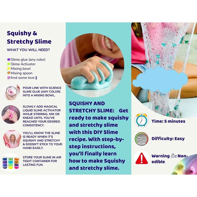 118 Pieces Ultimate DIY Slime Making Kit (Glitter and Sparkle, Unicorn, and Rainbow Slime Kit - Make 70  Slime) Combo Pack of 3