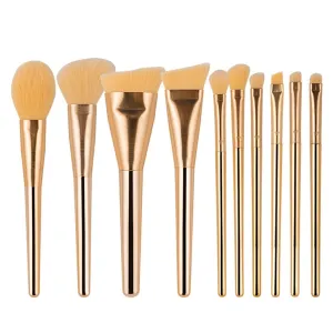 11pcs Golden Mango Collection Makeup Brush Set Brushes Makeup Brushes Complete Set