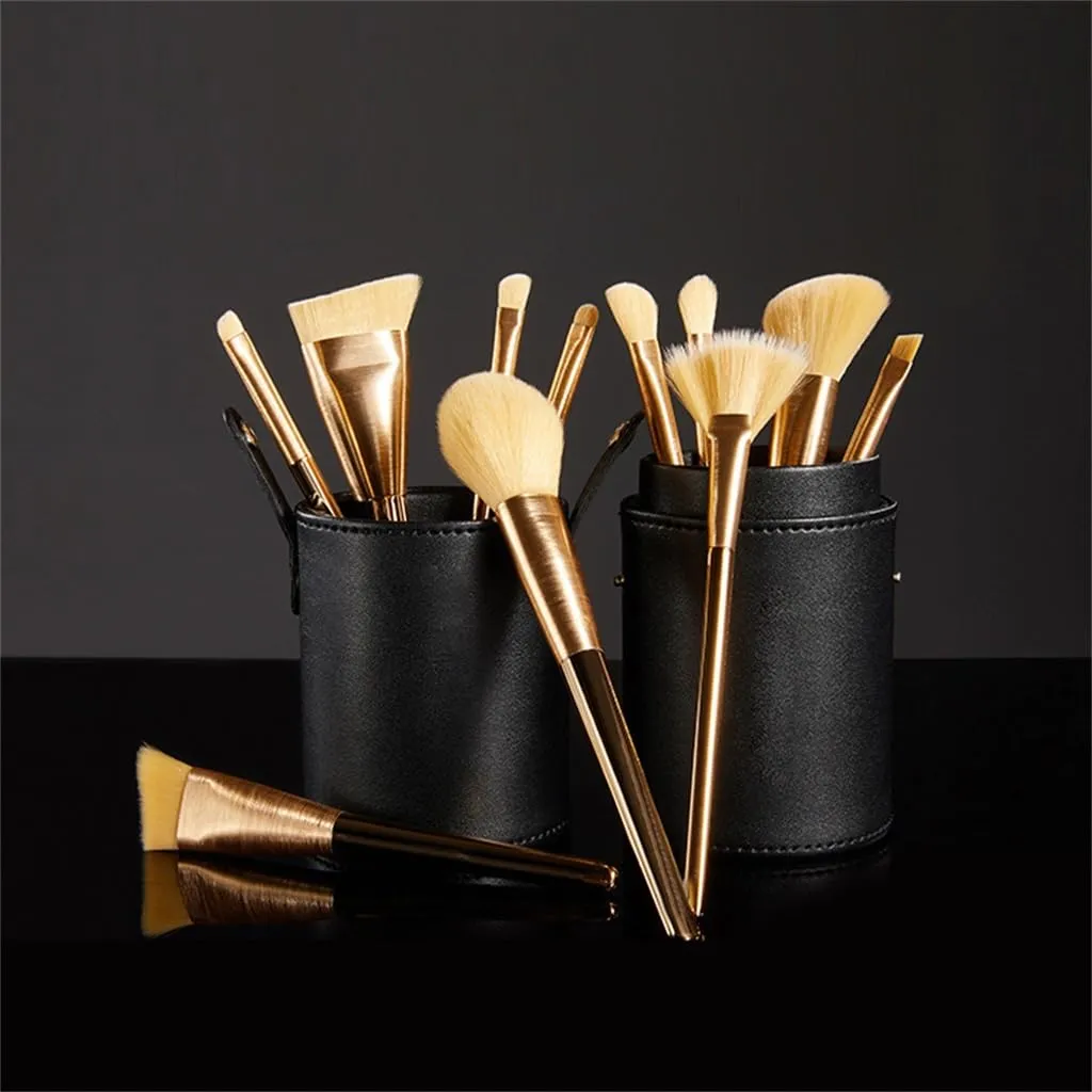 11pcs Golden Mango Collection Makeup Brush Set Brushes Makeup Brushes Complete Set