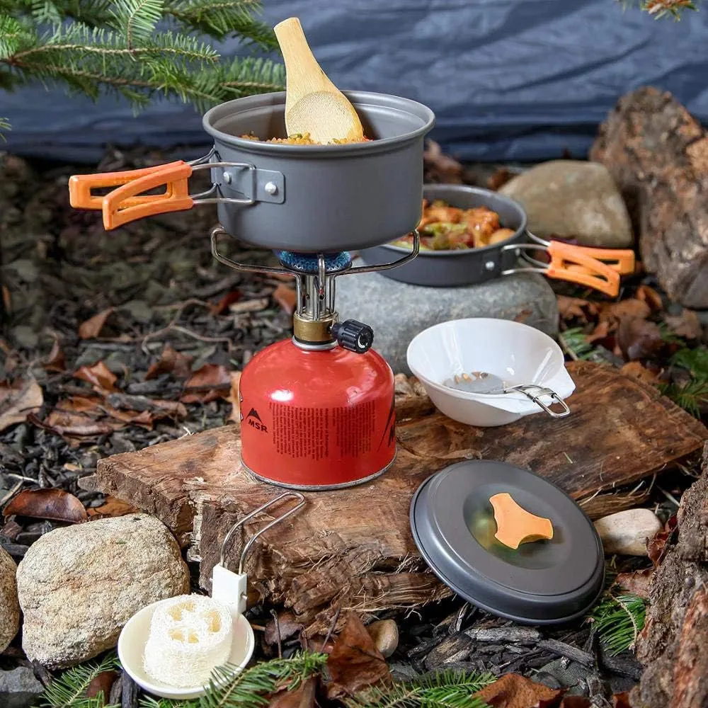 12 Piece Camping Cookware Set - Portable Mess Kit by Sirius Survival