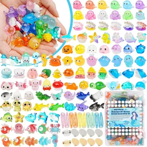 153pcs Ocean Mini Resin Animals 121 Styles Tiny Sea Resin Animals Figurines Miniature Little Plastic Animal for Garden Micro Landscape DIY Fish Tank Aquarium Potted Dollhouse Decor (Ocean)