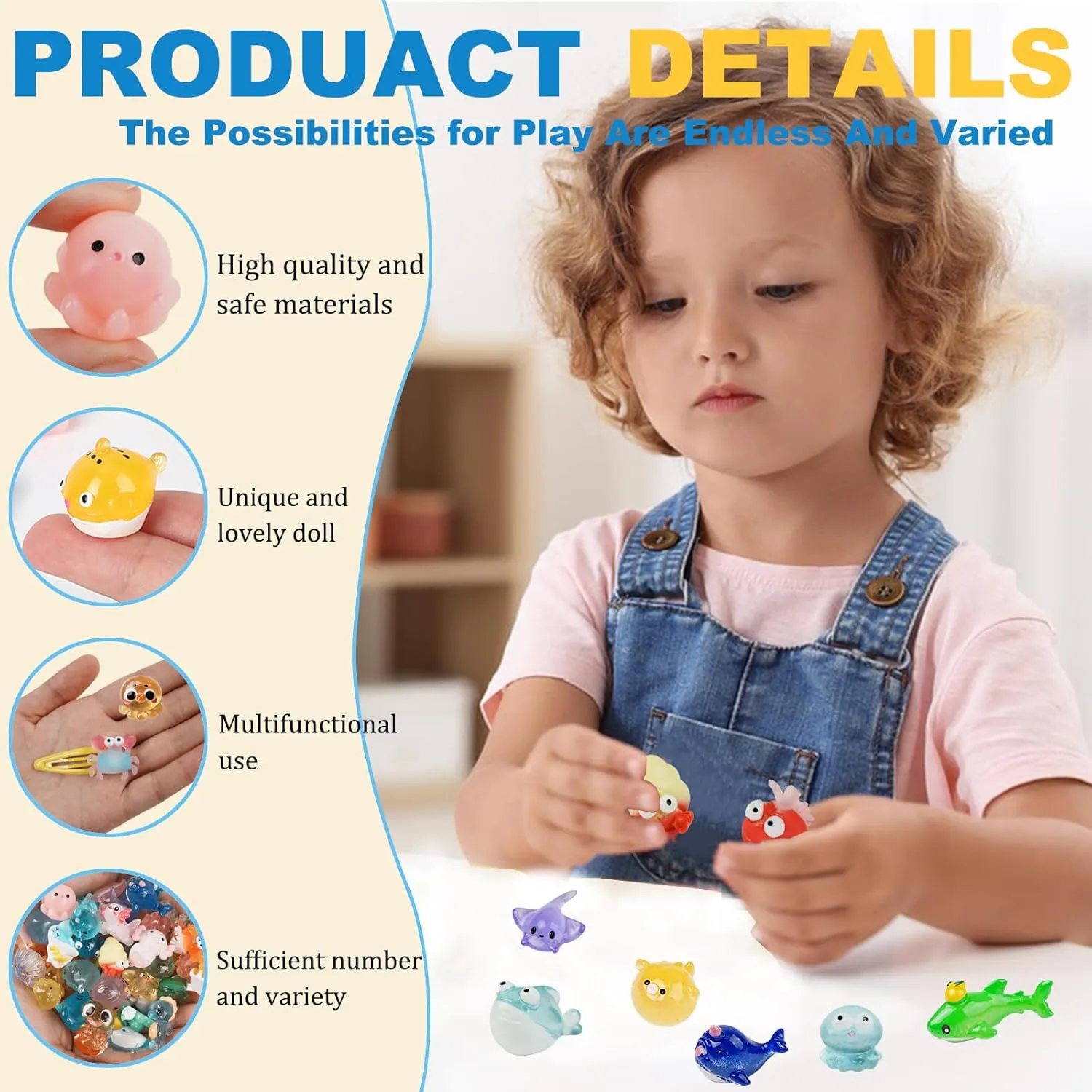 153pcs Ocean Mini Resin Animals 121 Styles Tiny Sea Resin Animals Figurines Miniature Little Plastic Animal for Garden Micro Landscape DIY Fish Tank Aquarium Potted Dollhouse Decor (Ocean)