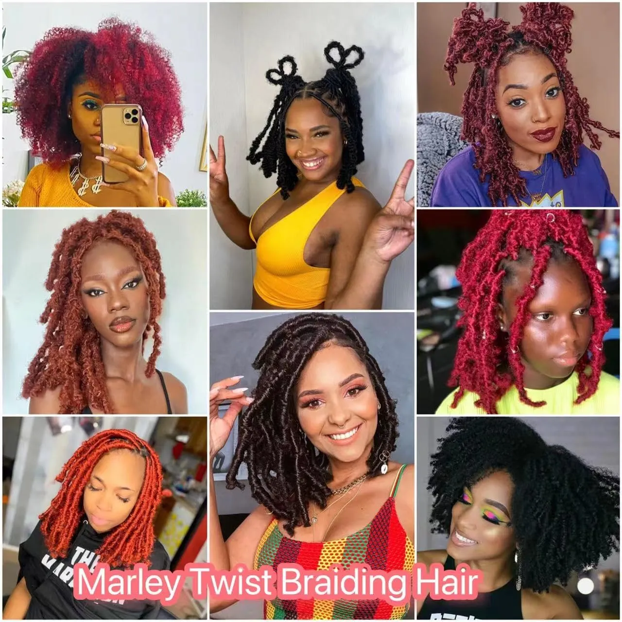 16 Inch Springy Afro Twist Hair Color 2# Kinky Braiding Hair Extensions for Passion Twist Hair Black Marley Twist Braiding Hair