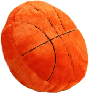 17.7" Basketball Plush Pillow Soft Fluffy Velvet Stuffed Football Throw Pillow Sports Rugby Ball Shaped Sleeping Travel Pillow Sofa Recliner Bedroom Decoration Gifts for Kids Children Boys Women Men