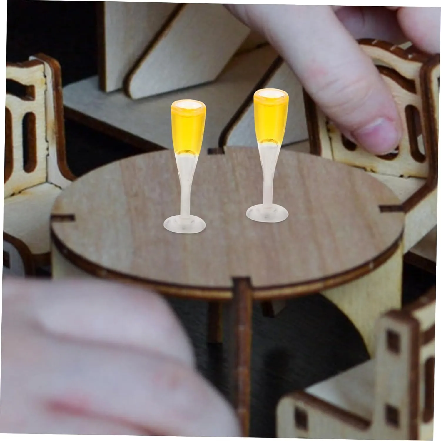 18pcs Miniature Wine Glasses Decorative Tiny House Goblets for Dollhouse Realistic Cocktail Goblets for Miniature Scenes Chic Cute Home Decor