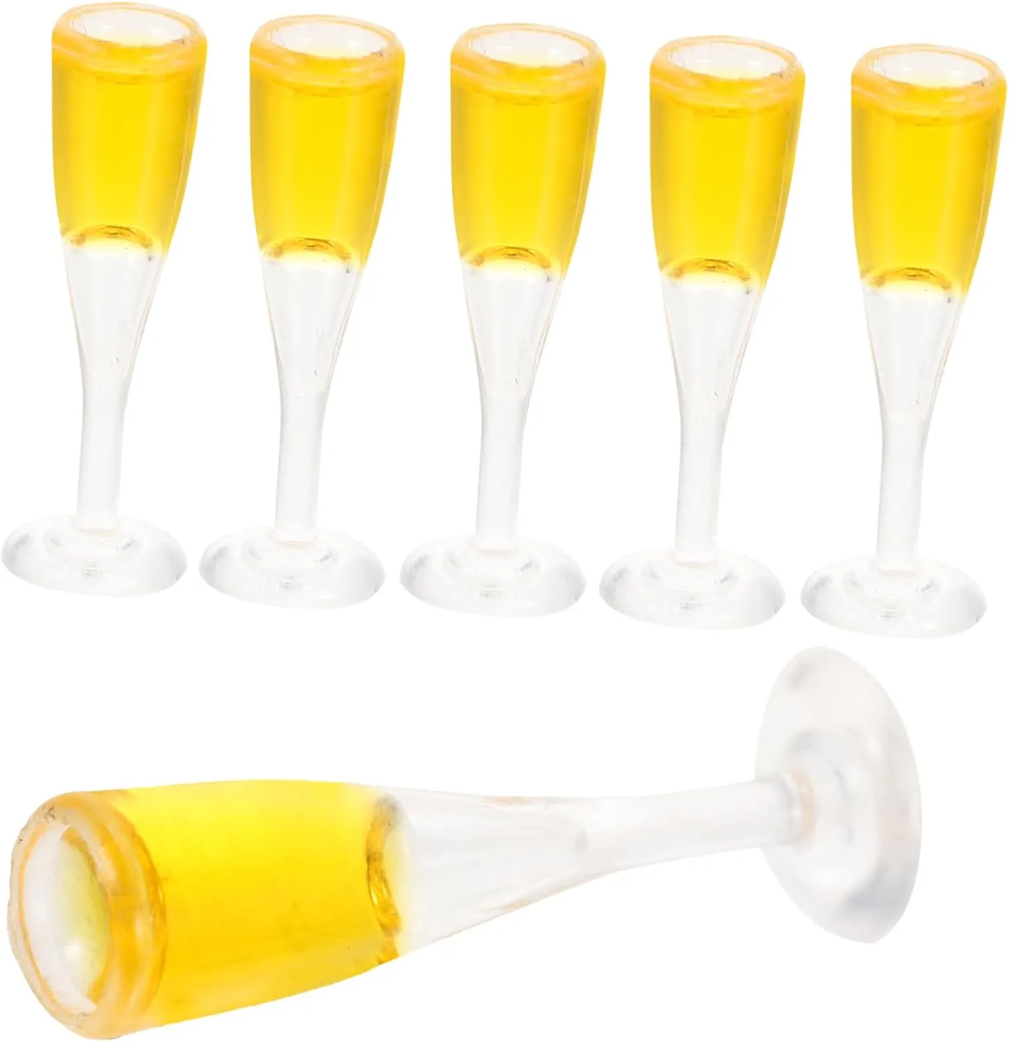 18pcs Miniature Wine Glasses Decorative Tiny House Goblets for Dollhouse Realistic Cocktail Goblets for Miniature Scenes Chic Cute Home Decor