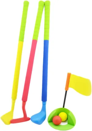 1Set Golf Set Safe Soft Golf Clubs for Boys Fun Indoor Outdoor Sports Plaything Promotes Physical Fitness Development Ages