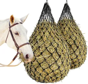 2 pcs 40" Hay Net for Horses,Slow Feed Hay Bag Feeder, Made from Durable Nylon Rop, Regulate Intake of Hay hence Improve Digestion,for Horses Goat Sheep Hanging Slow Feed Hay Bag