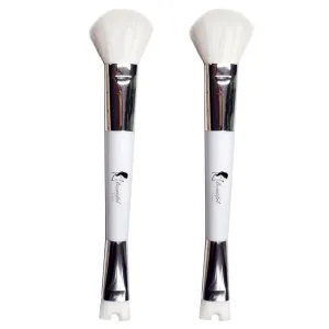 2 Powder Brushes, Nose Contouring Brush, Sculpting, Concealing, Contouring, Blending, Cosmetics Brush, Pro, Vegan, Synthetic, Soft Sculpting Brush (2 Brushes)