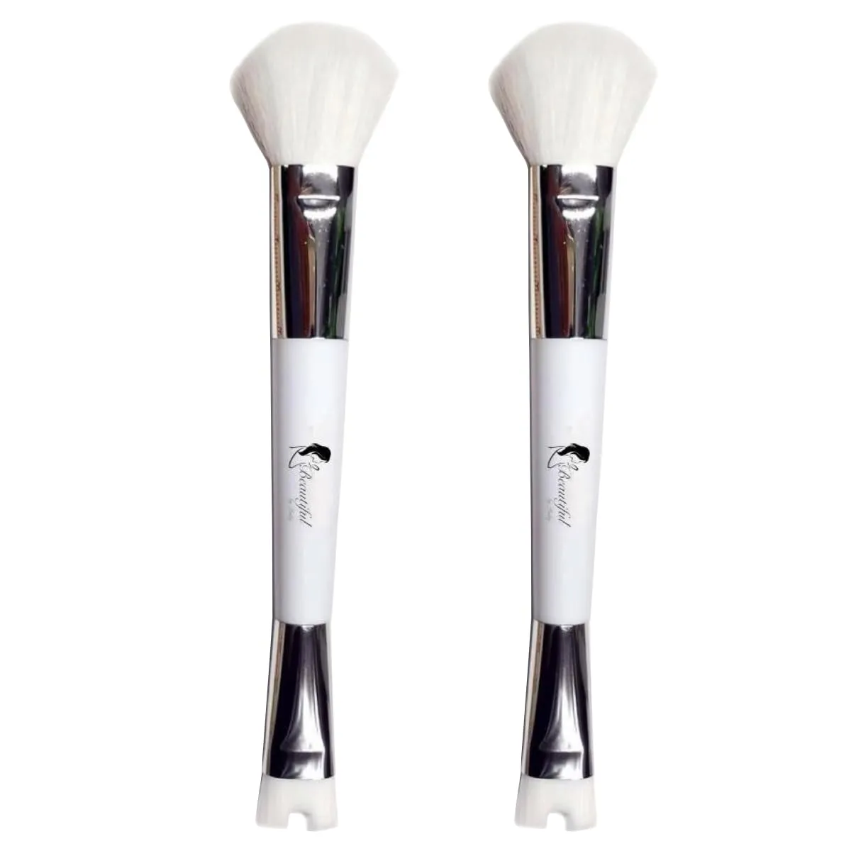 2 Powder Brushes, Nose Contouring Brush, Sculpting, Concealing, Contouring, Blending, Cosmetics Brush, Pro, Vegan, Synthetic, Soft Sculpting Brush (2 Brushes)