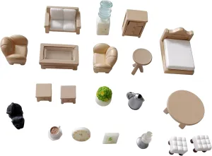 20pcs Khaki Miniature Resin Furniture Sets for Dollhouse Pretend Game Toys DIY Birthday Party