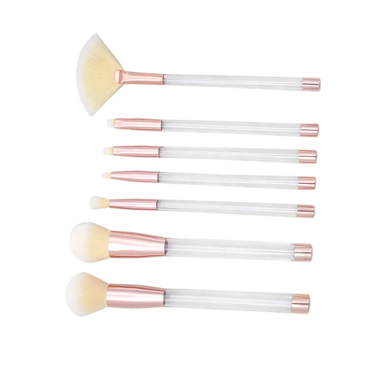 21 Pcs Makeup Brush Set with Crystal Handle 5-piece Empty Soft Synthetic Bristles Ideal for Daily and Professional Use