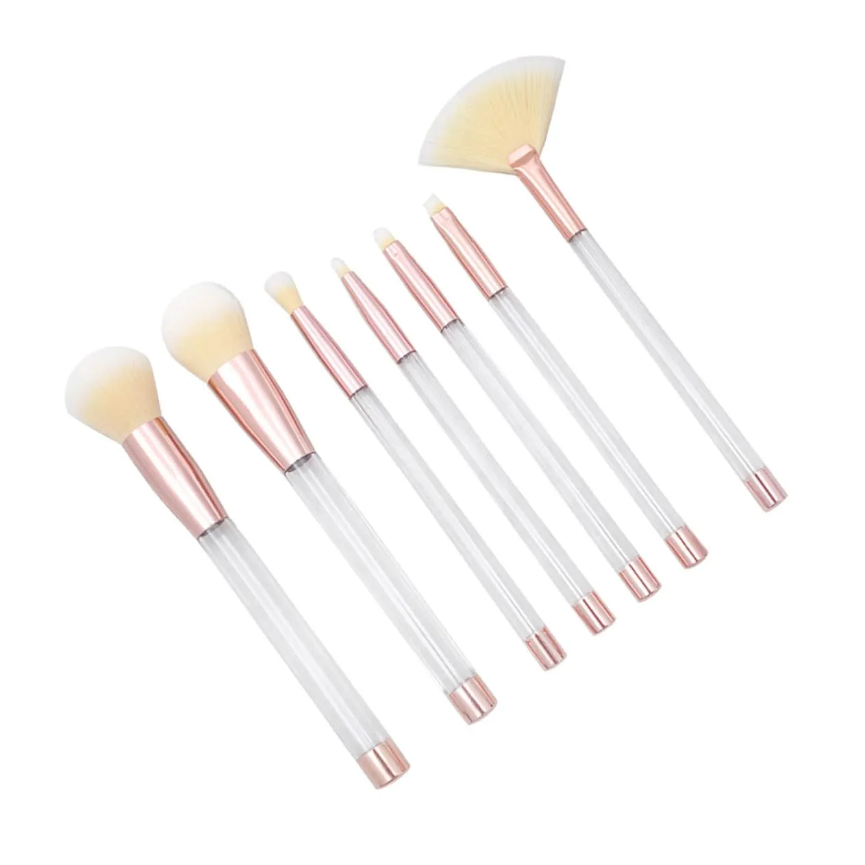 21 Pcs Makeup Brush Set with Crystal Handle 5-piece Empty Soft Synthetic Bristles Ideal for Daily and Professional Use