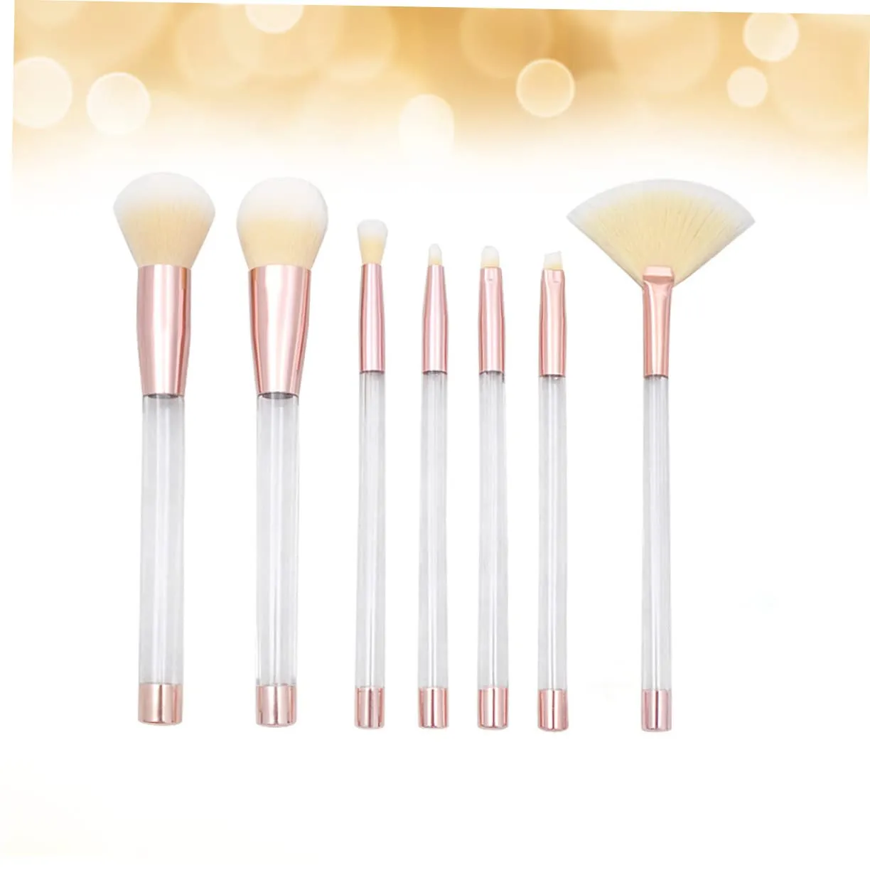 21 Pcs Makeup Brush Set with Crystal Handle 5-piece Empty Soft Synthetic Bristles Ideal for Daily and Professional Use