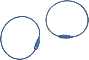 2/10pcs 50cm Colorful Stainless Steel Wire Keychain Cable Loop Screw Lock Rope Key Holder Keyring Key Chain Rings (Color : Blue, Size : 50cm 10pcs)
