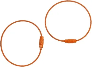 2/10pcs 50cm Colorful Stainless Steel Wire Keychain Cable Loop Screw Lock Rope Key Holder Keyring Key Chain Rings (Color : Orange, Size : 50cm 10pcs)