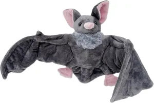 22" Lifelike Goth Bat Plush with Free 12-Piece 3D Bat Wall Stickers – Halloween, Christmas, Party Decor Bundle (2PCS)