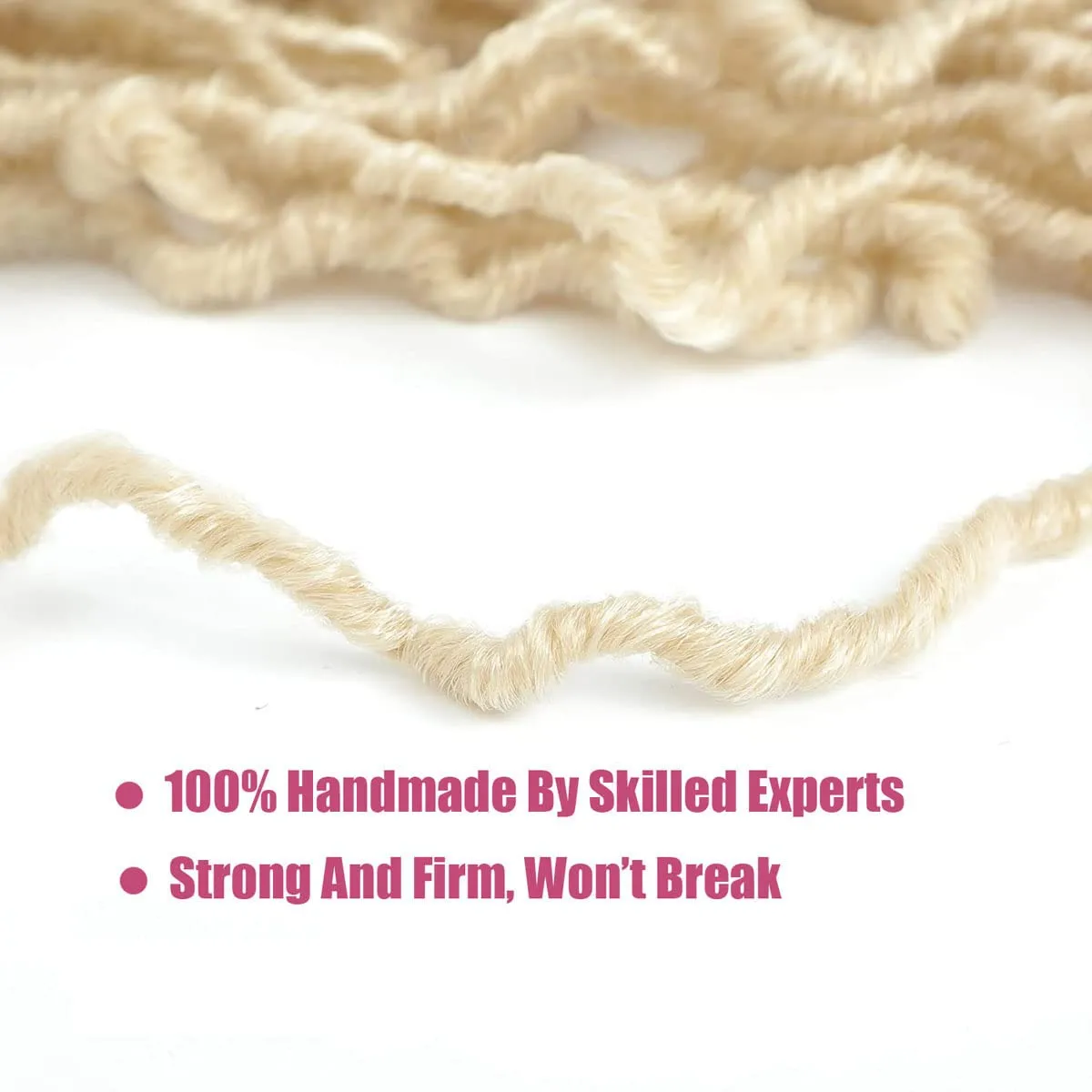 24 Inch 7 Packs Soft Locs Crochet Hair Blonde Color 613 New Faux Locs Pre-looped Super Lightweight Synthetic Hair Braids For Black Women(24inch, 7packs, blonde)