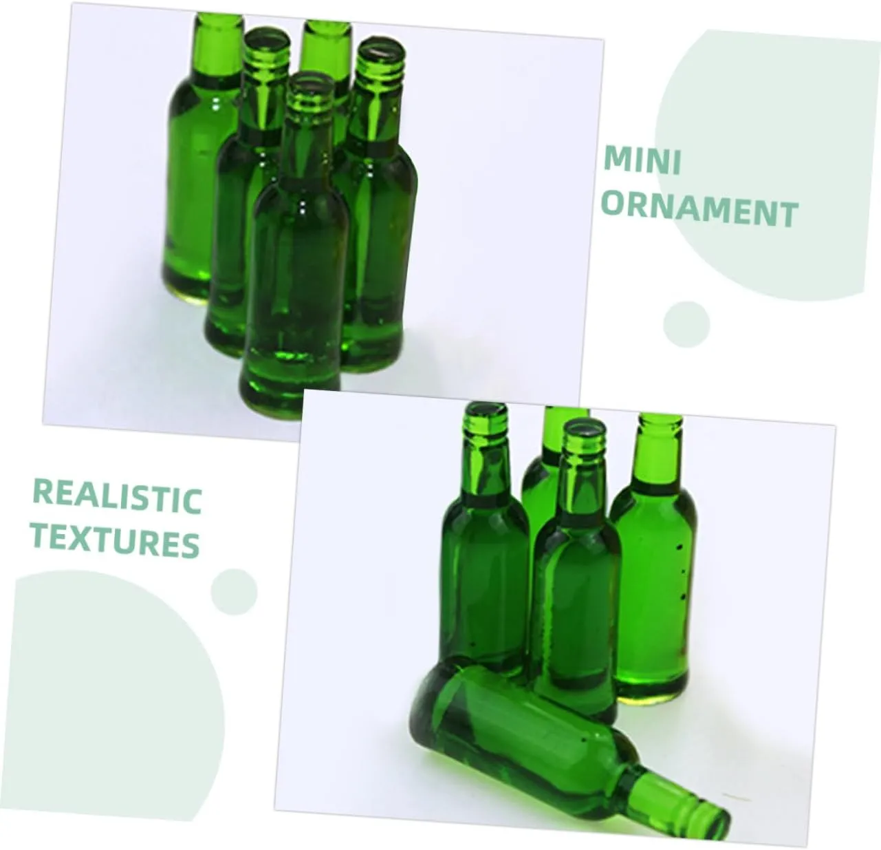 25pcs Miniature Beer Bottles Realistic Dollhouse Props for Mini Food Photography Cute Decoration for Boys and Girls Imaginative Play for Miniature Scenes and Displays