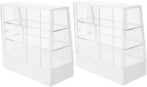 2Pcs Miniature Bakery Cabinet Dollhouse Furniture Accessory for Realistic Decoration for Mini House Scenes and Photography Bright Color and Charming Design