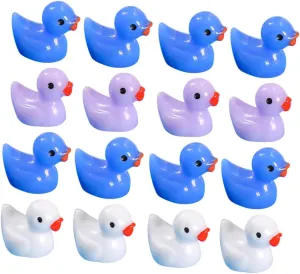 2sets 75pcs Miniature Duck Figurines Resin Decor for Fairy Garden Dollhouse Aquarium and Home Decoration Micro Landscape Accessories 75pcs*2