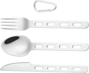 3 Sets Camping Utensils Kitchen Utensil Forks Steak Fork Spoon Kit Stainless Steel Fork Kitchen Supplies Tableware Kit Home Cutlery Camping Silverware Camping Cutlery Flatware Kit