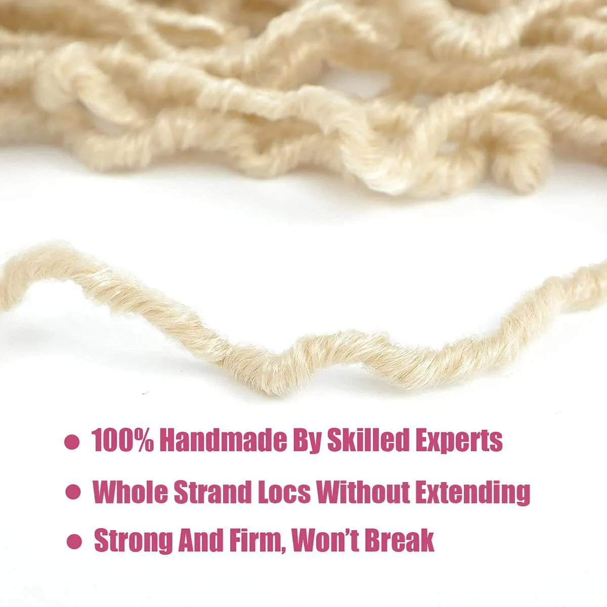 36 Inch 7 Packs Soft Locs Blonde 613 Color Crochet Hair Whole Strand No Extended Long New Faux Locs Pre-looped Super Lightweight Synthetic Crochet Hair Braids For Black Women (36inch, 7packs, Blonde)