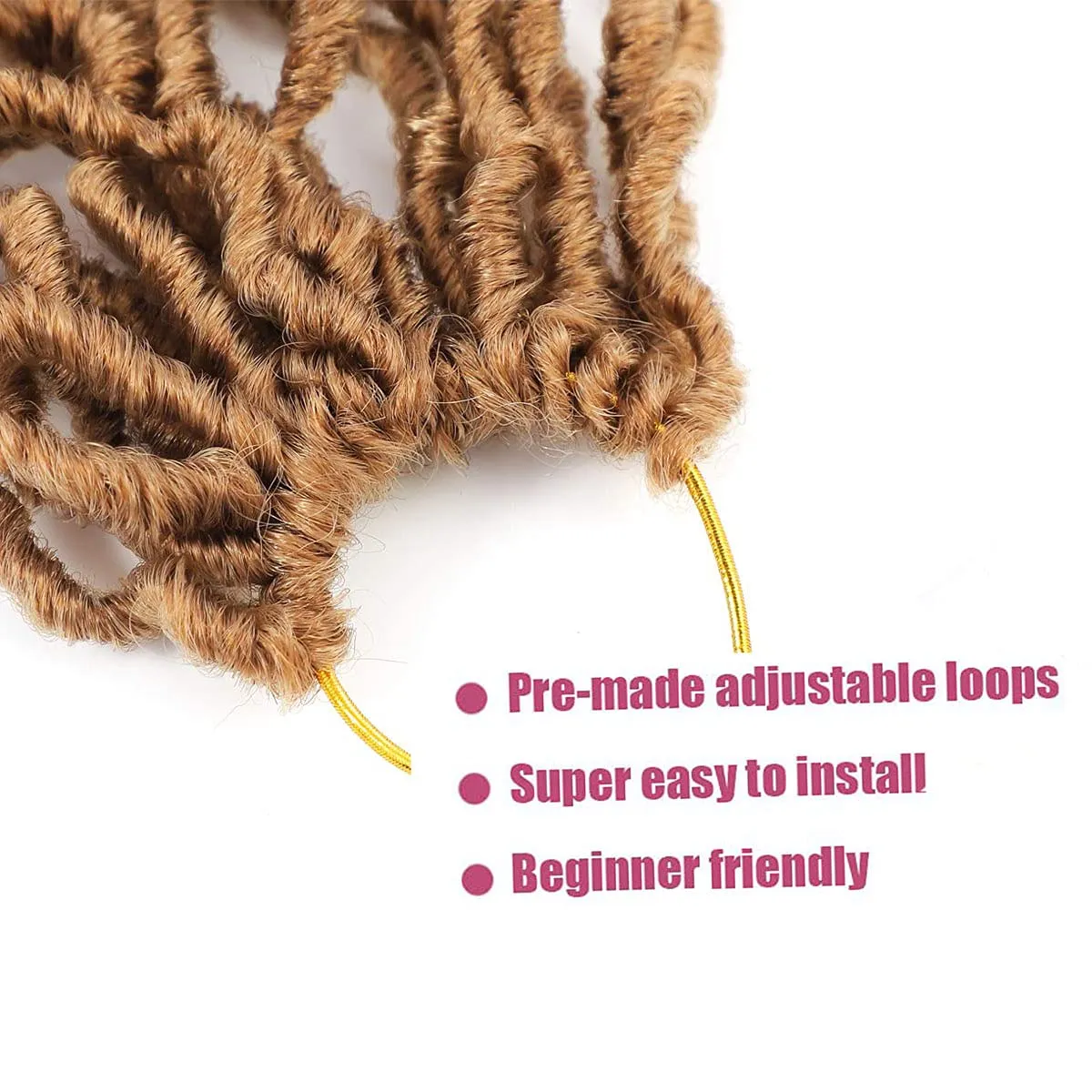 36 Inch 7 Packs Soft Locs Crochet Hair Brown Color 27 Whole Strand No Extended Long New Faux Locs Pre-looped Super Lightweight Synthetic Hair Braids For Black Women (36inch, 7packs, 27)