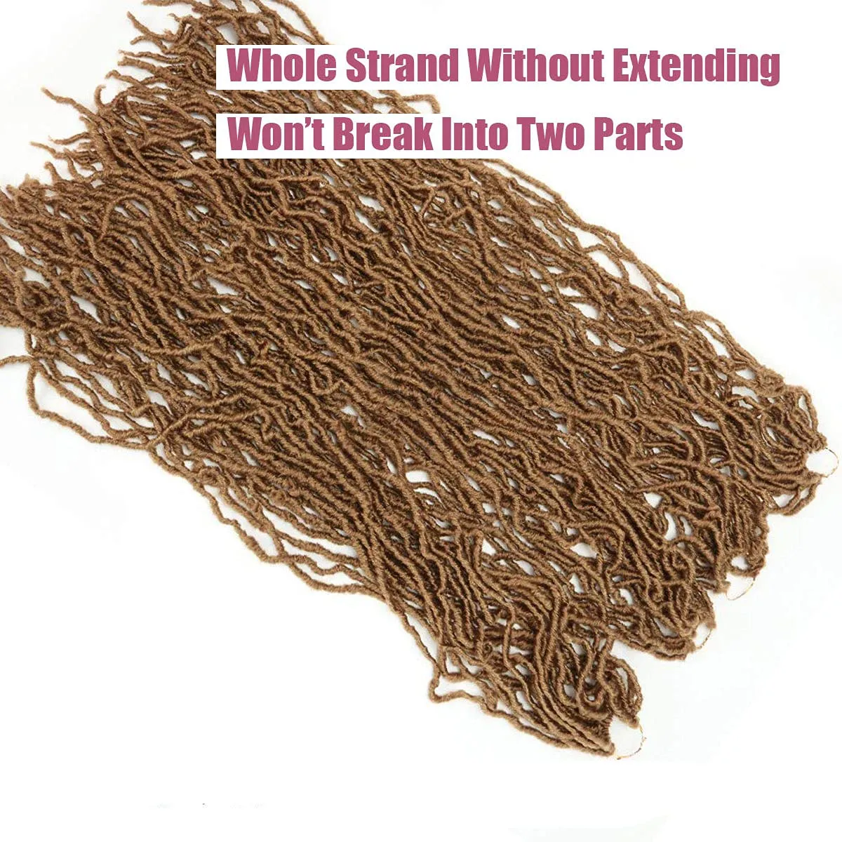 36 Inch 7 Packs Soft Locs Crochet Hair Brown Color 27 Whole Strand No Extended Long New Faux Locs Pre-looped Super Lightweight Synthetic Hair Braids For Black Women (36inch, 7packs, 27)