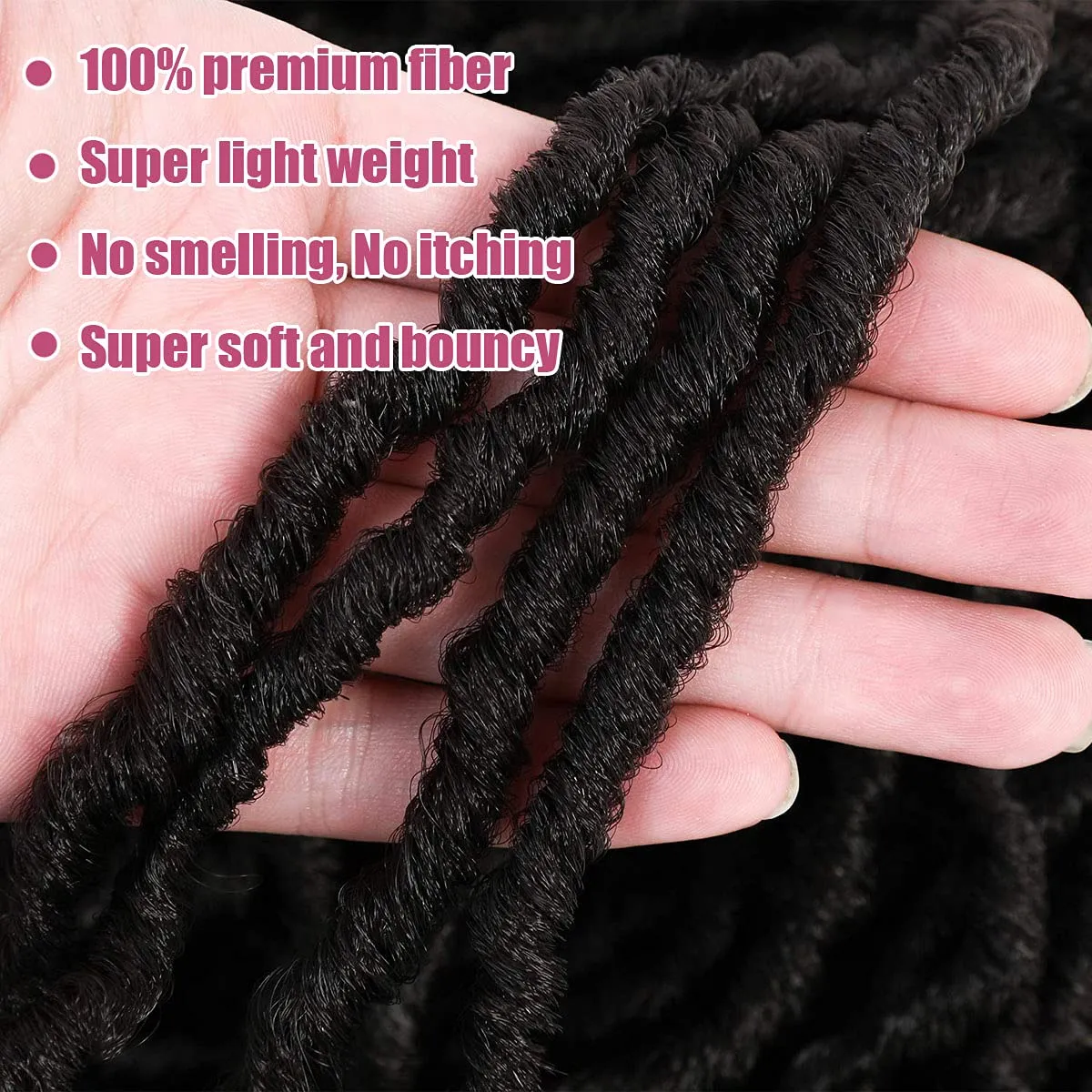 36 Inch 7 Packs Soft Locs Crochet Hair Whole Strand No Extended Long New Faux Locs Pre-looped Super Lightweight Synthetic Crochet Hair Braids For Black Women (36inch, 7packs, 1b)