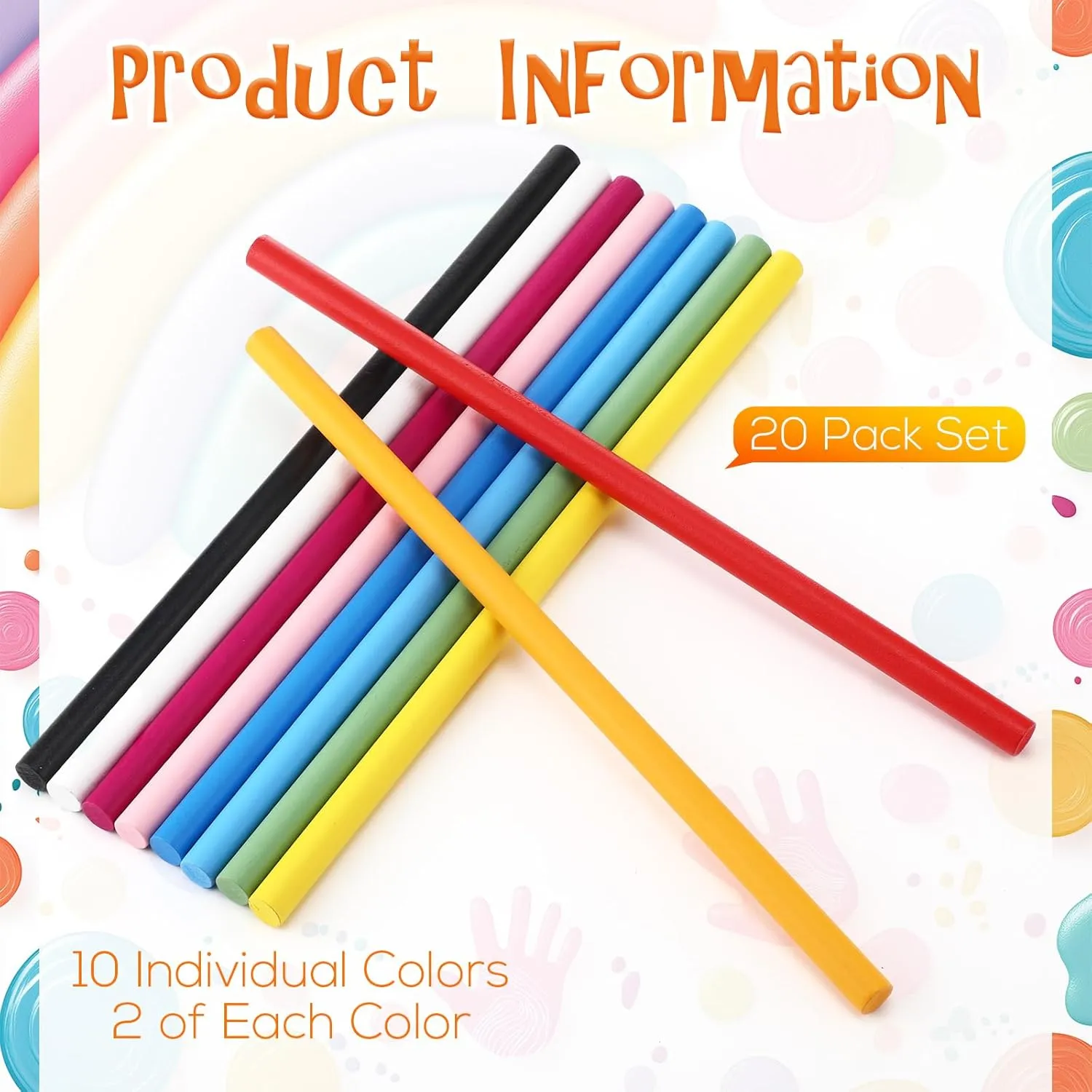 40 Pcs 10 Colors Rhythm Sticks Bulk 12 Inch Wood Lummi Sticks Percussion Instruments for Kids Girls Boys Toddlers Preschool Music Classroom Percussion Instruments