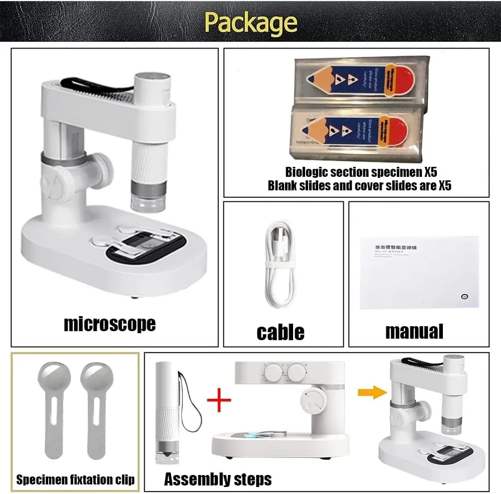 400X USB Children Biological Digital Electronic Portable Microscope Kit for Phone PC Home School Science Educational