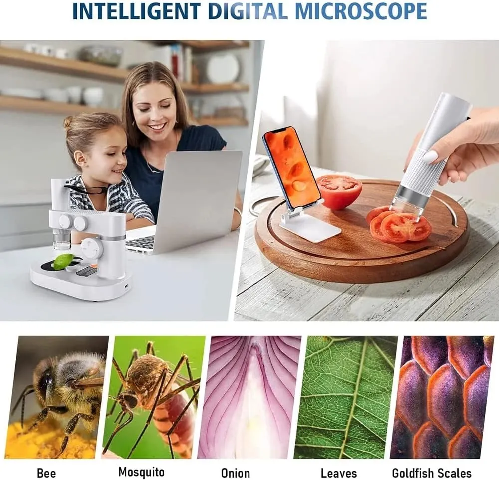400X USB Children Biological Digital Electronic Portable Microscope Kit for Phone PC Home School Science Educational