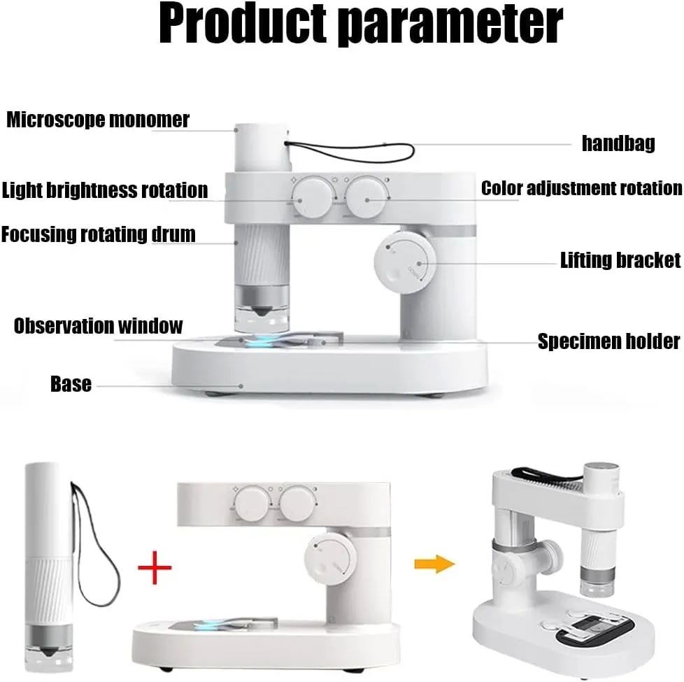 400X USB Children Biological Digital Electronic Portable Microscope Kit for Phone PC Home School Science Educational