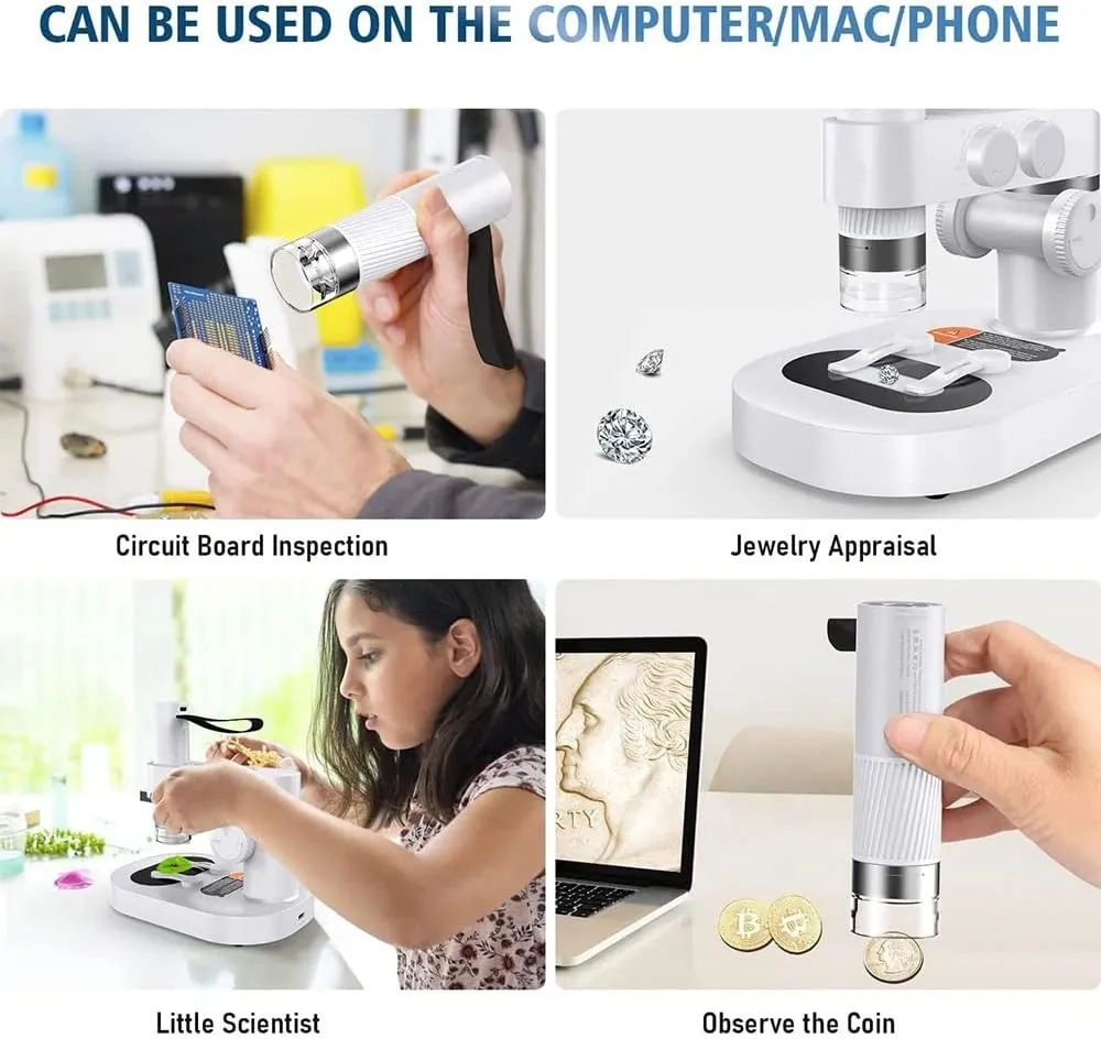 400X USB Children Biological Digital Electronic Portable Microscope Kit for Phone PC Home School Science Educational