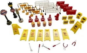 44pcs Miniature Plastic Traffic Light Street Road Training Roadblock Cone Cognitive Toy Playset for Chidren Sets